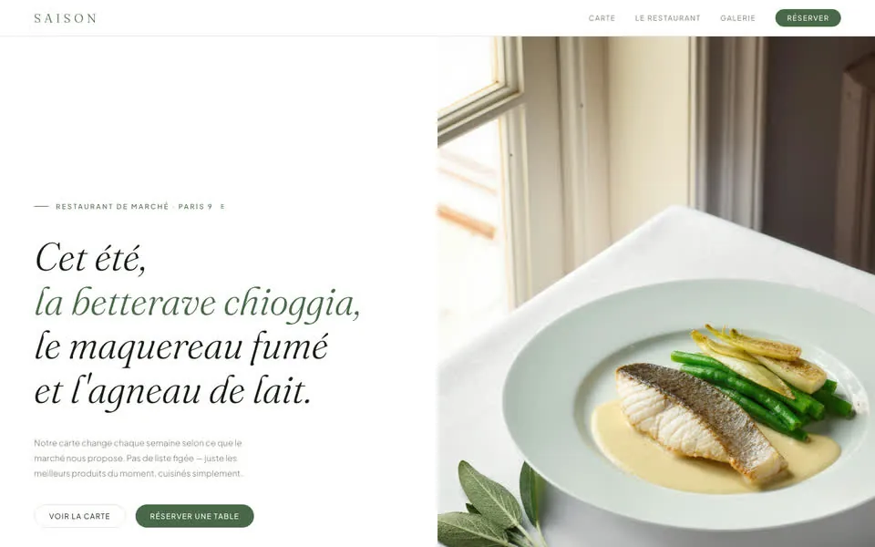 Aperçu d'un site UX sur-mesure scroll immersif
