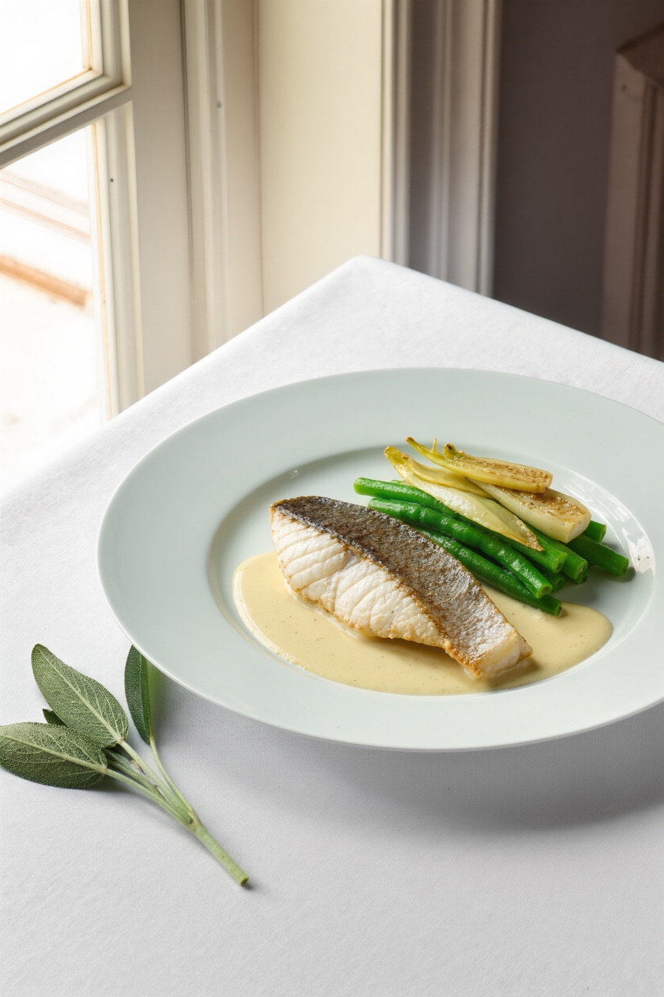Filet de bar beurre blanc, restaurant SAISON, Paris